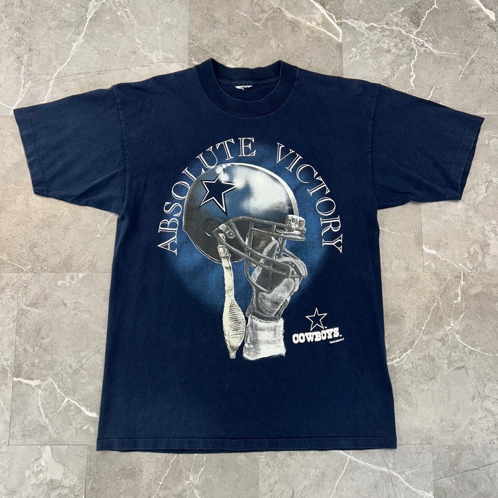 90s Vintage Dallas Cowboys Graphic Tee Mens Large Short Sleeve Caricature Shirt